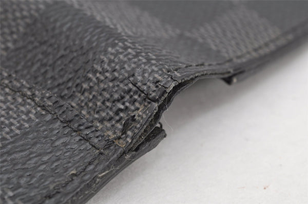 Authentic Louis Vuitton Damier Graphite Organizer De Posh N63075 Card Case 1664K