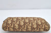 Authentic Christian Dior Vintage Trotter Pouch Purse Canvas Leather Brown 1667K