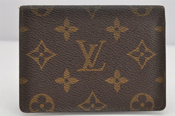 Authentic Louis Vuitton Monogram Porte 2 Cartes Vertical M60533 Pass Case 1670K