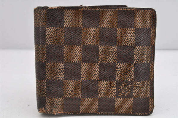 Auth Louis Vuitton Damier Porte Billet Carte Credit Monnaie N61665 Wallet 1671K