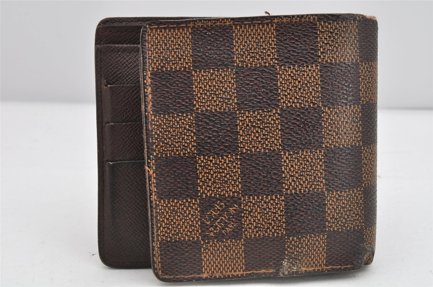 Auth Louis Vuitton Damier Porte Billet Carte Credit Monnaie N61665 Wallet 1671K