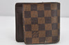 Auth Louis Vuitton Damier Porte Billet Carte Credit Monnaie N61665 Wallet 1671K