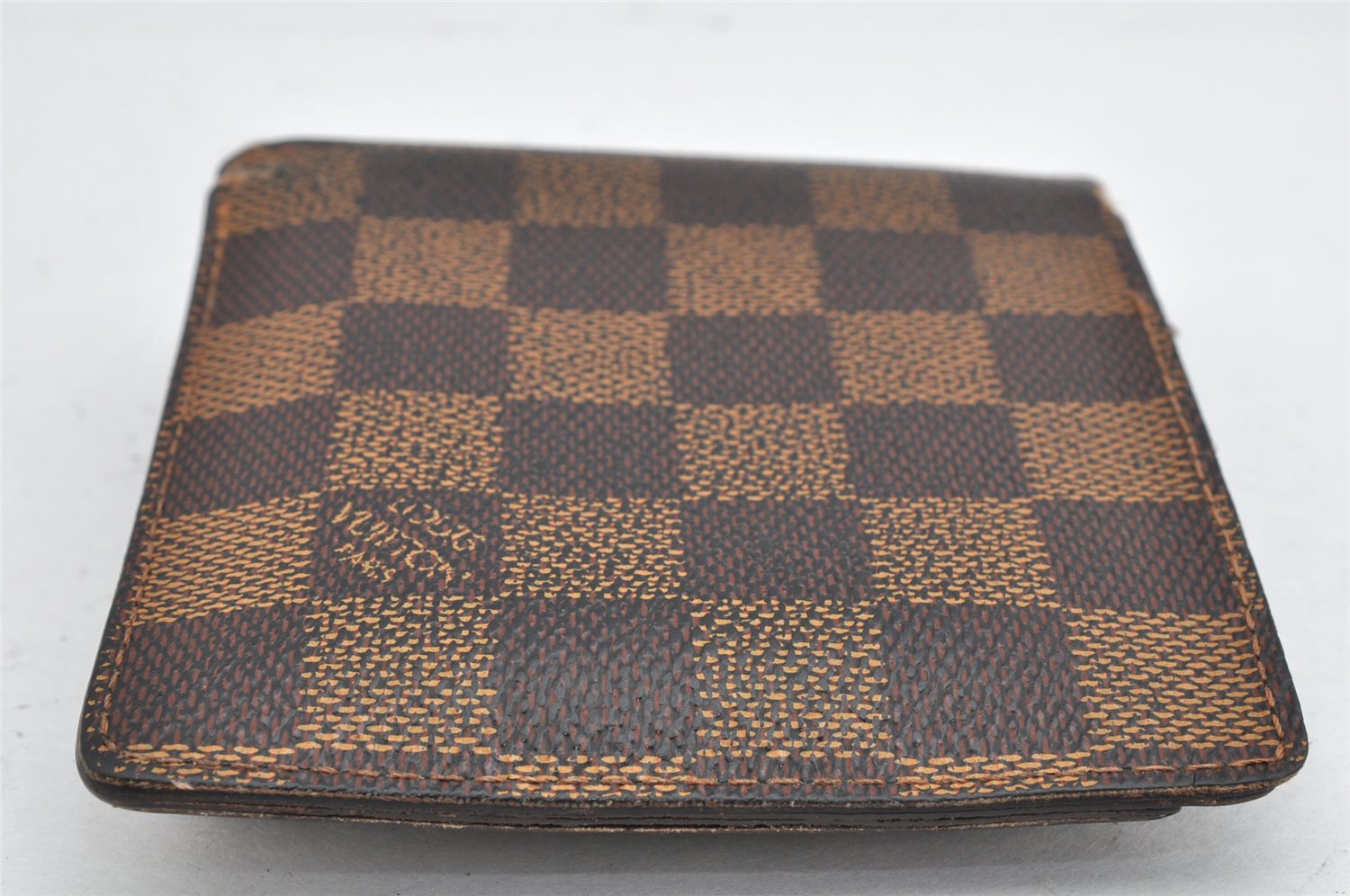 Auth Louis Vuitton Damier Porte Billet Carte Credit Monnaie N61665 Wallet 1671K