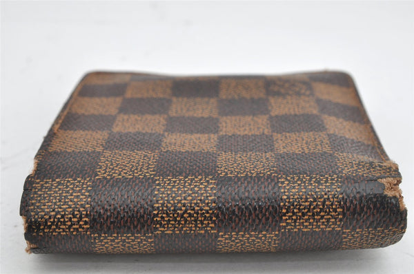 Auth Louis Vuitton Damier Porte Billet Carte Credit Monnaie N61665 Wallet 1671K