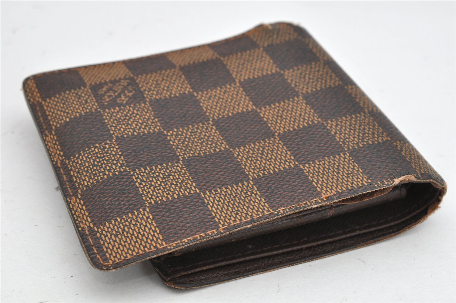 Auth Louis Vuitton Damier Porte Billet Carte Credit Monnaie N61665 Wallet 1671K