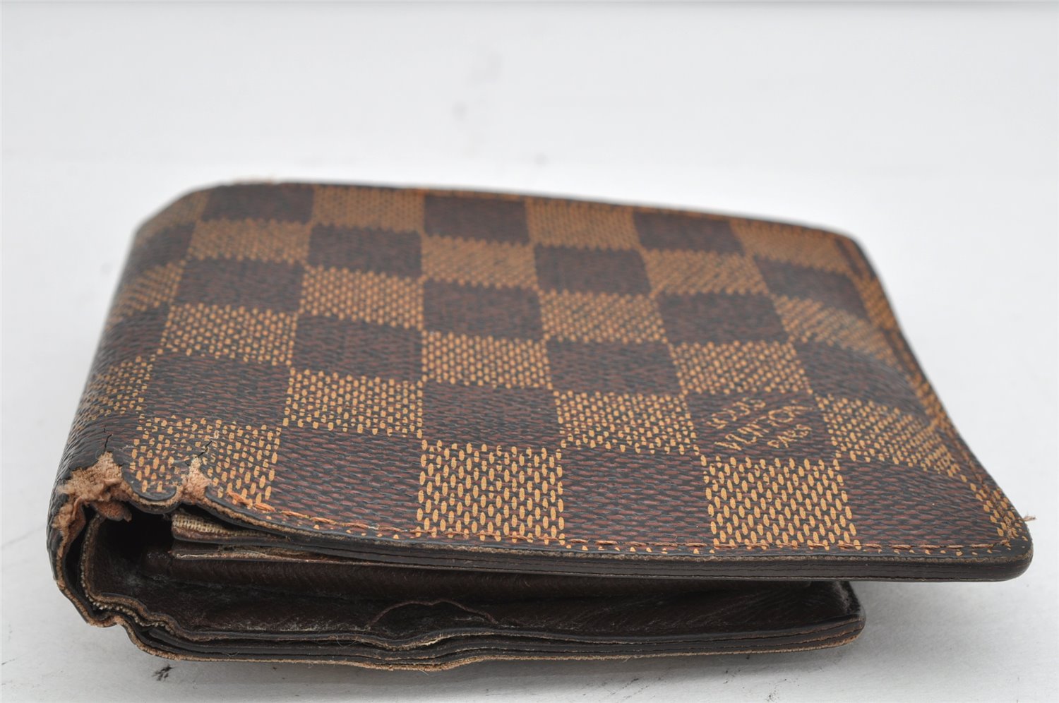 Auth Louis Vuitton Damier Porte Billet Carte Credit Monnaie N61665 Wallet 1671K
