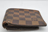 Auth Louis Vuitton Damier Porte Billet Carte Credit Monnaie N61665 Wallet 1671K