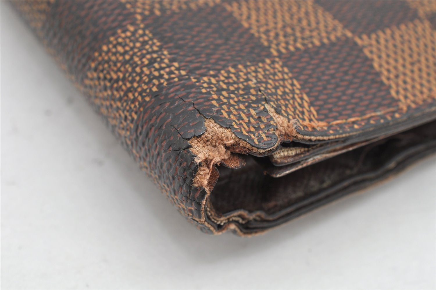 Auth Louis Vuitton Damier Porte Billet Carte Credit Monnaie N61665 Wallet 1671K