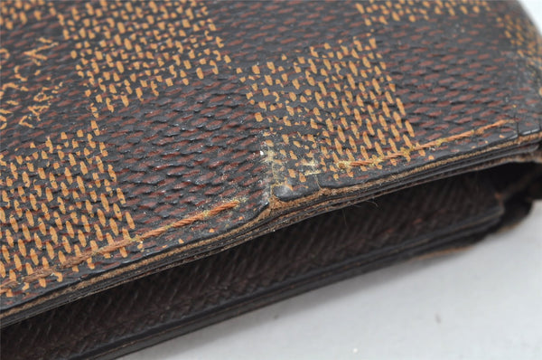 Auth Louis Vuitton Damier Porte Billet Carte Credit Monnaie N61665 Wallet 1671K