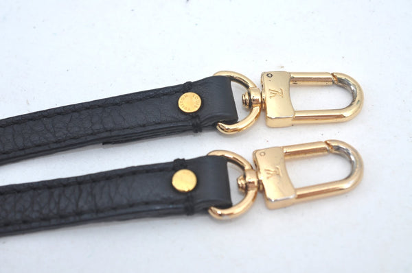 Authentic Louis Vuitton Leather Shoulder Strap Black 36.2-44.9" LV 1672J