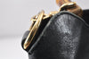 Authentic GUCCI Bamboo 2Way Shoulder Hand Bag Purse Leather Black Junk 1673K