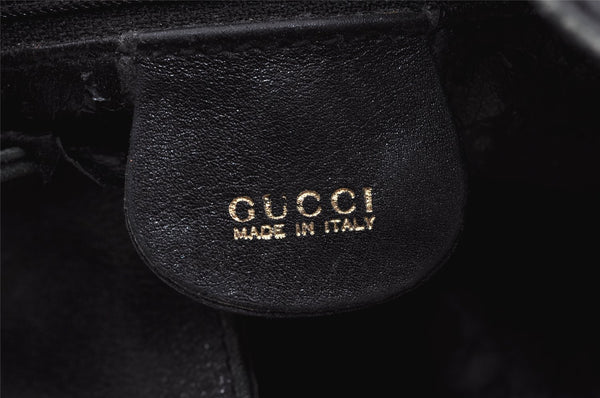 Authentic GUCCI Bamboo 2Way Shoulder Hand Bag Purse Leather Black Junk 1673K