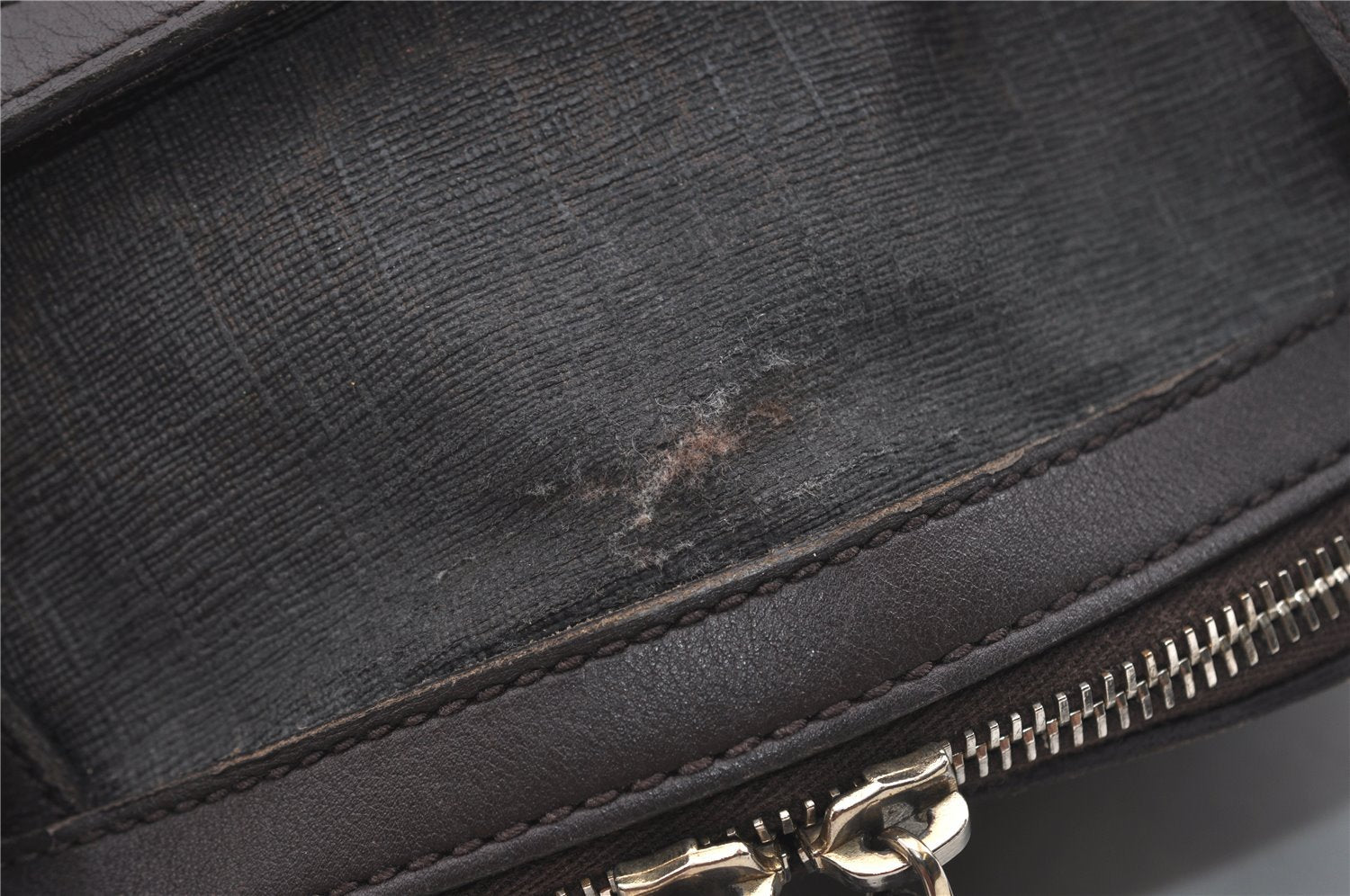 Authentic GUCCI 2Way Shoulder Hand Bag GG PVC Leather 309614 Brown 1674J