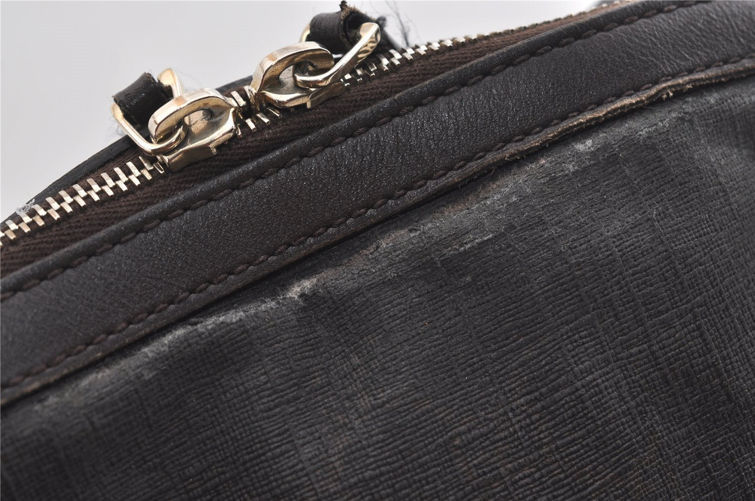 Authentic GUCCI 2Way Shoulder Hand Bag GG PVC Leather 309614 Brown 1674J