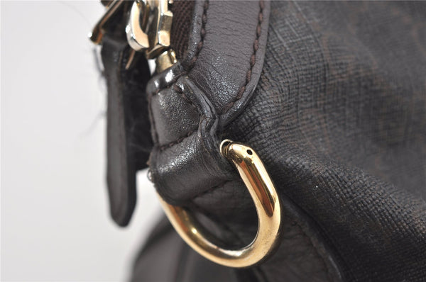 Authentic GUCCI 2Way Shoulder Hand Bag GG PVC Leather 309614 Brown 1674J