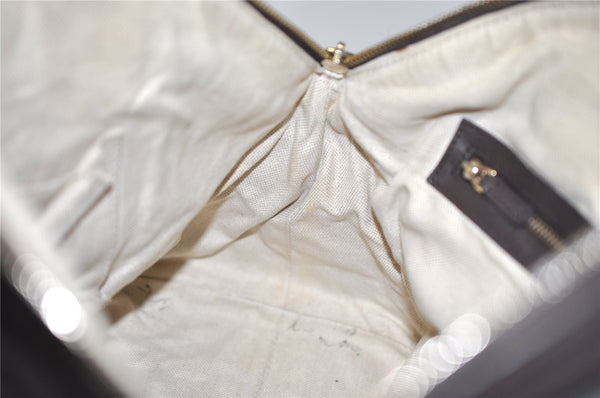 Authentic GUCCI 2Way Shoulder Hand Bag GG PVC Leather 309614 Brown 1674J