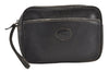 Authentic GUCCI Vintage Clutch Hand Bag Purse Leather Black Junk 1674K