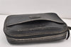 Authentic GUCCI Vintage Clutch Hand Bag Purse Leather Black Junk 1674K