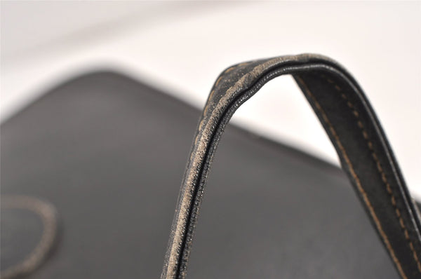Authentic GUCCI Vintage Clutch Hand Bag Purse Leather Black Junk 1674K