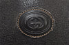 Authentic GUCCI Vintage Clutch Hand Bag Purse Leather Black Junk 1674K