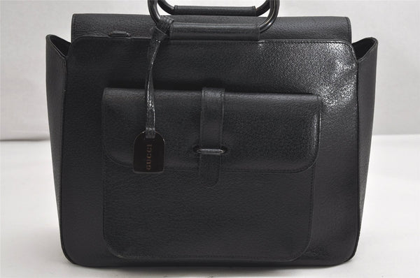Authentic GUCCI Vintage 2Way Shoulder Tote Bag Leather Black Junk 1675K