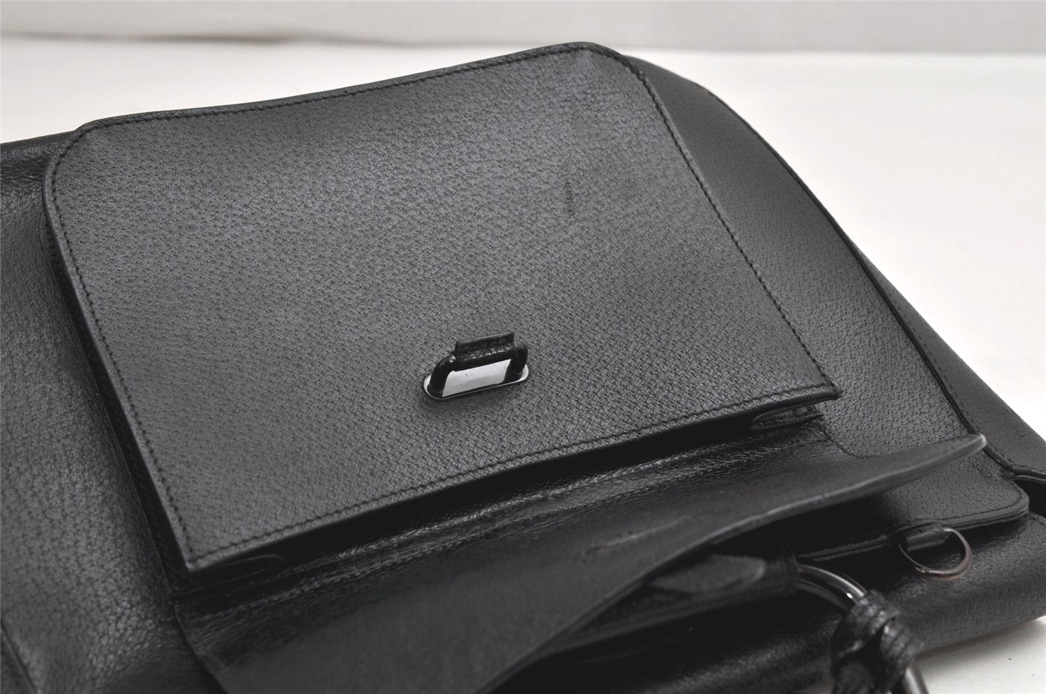 Authentic GUCCI Vintage 2Way Shoulder Tote Bag Leather Black Junk 1675K
