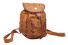 Authentic MCM Vintage Visetos Leather Drawstring Backpack Brown 1676J