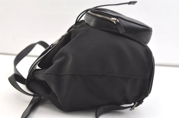 Authentic GUCCI Jackie Drawstring Backpack Nylon Leather 0030245 Black 1676K