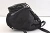 Authentic GUCCI Jackie Drawstring Backpack Nylon Leather 0030245 Black 1676K