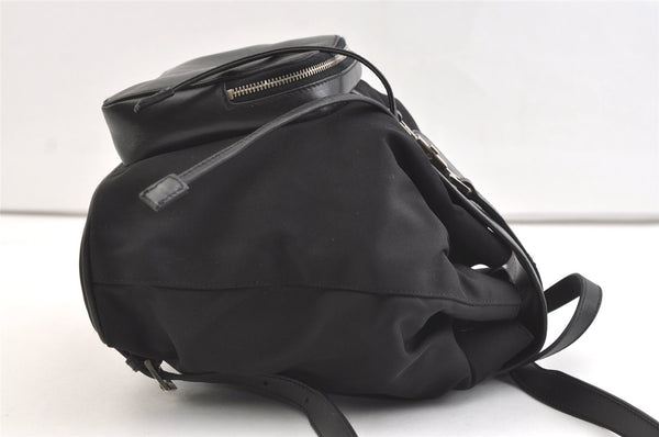 Authentic GUCCI Jackie Drawstring Backpack Nylon Leather 0030245 Black 1676K