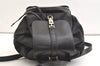 Authentic GUCCI Jackie Drawstring Backpack Nylon Leather 0030245 Black 1676K