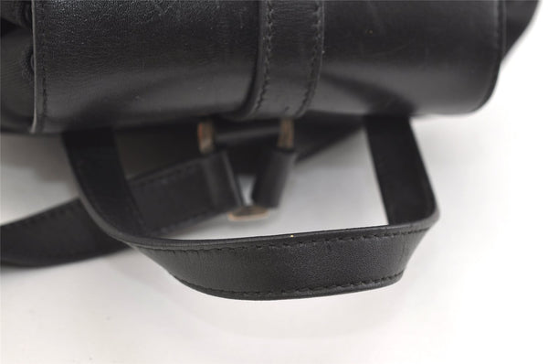 Authentic GUCCI Jackie Drawstring Backpack Nylon Leather 0030245 Black 1676K