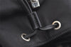 Authentic GUCCI Jackie Drawstring Backpack Nylon Leather 0030245 Black 1676K