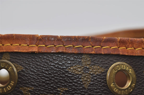 Authentic Louis Vuitton Monogram Petit Noe M42226 Shoulder Drawstring Bag 1678I