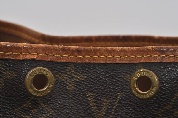 Authentic Louis Vuitton Monogram Petit Noe M42226 Shoulder Drawstring Bag 1678I