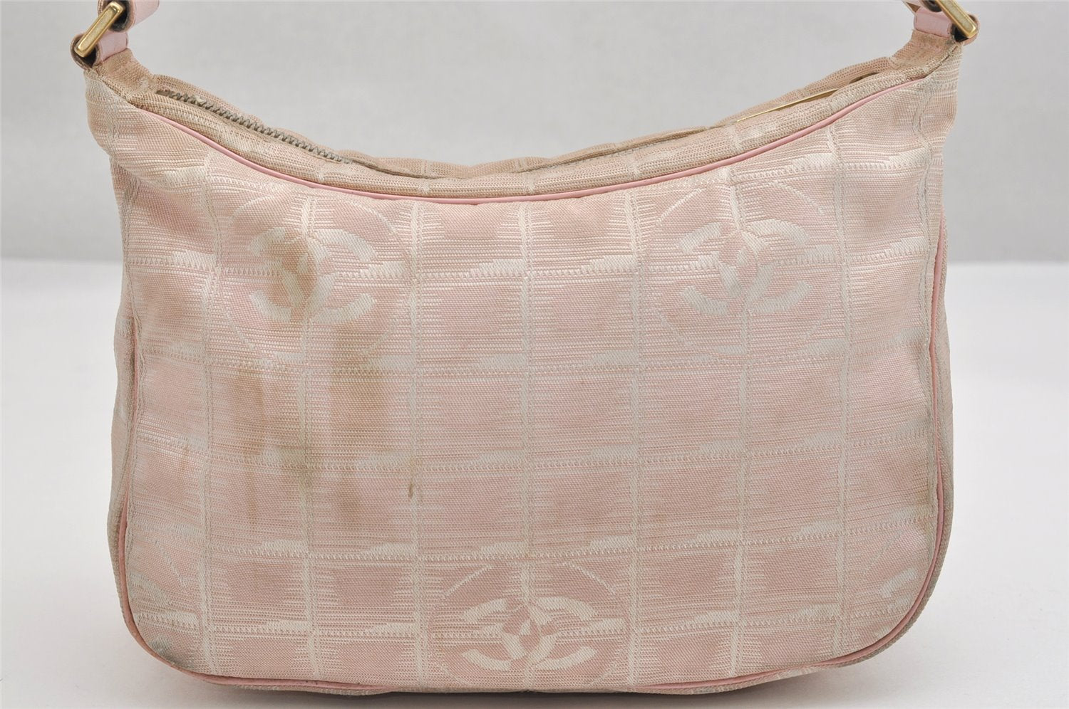 Authentic CHANEL Vintage New Travel Line Shoulder Hand Bag Purse Pink 1678K