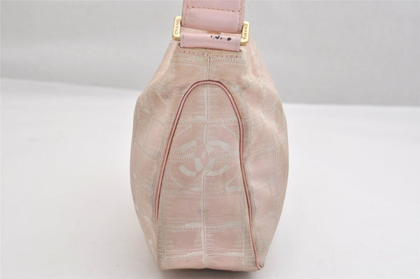 Authentic CHANEL Vintage New Travel Line Shoulder Hand Bag Purse Pink 1678K