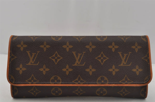 Authentic Louis Vuitton Monogram Pochette Twin GM Shoulder Bag M51852 LV 1681J
