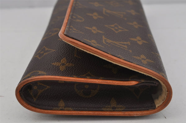 Authentic Louis Vuitton Monogram Pochette Twin GM Shoulder Bag M51852 LV 1681J