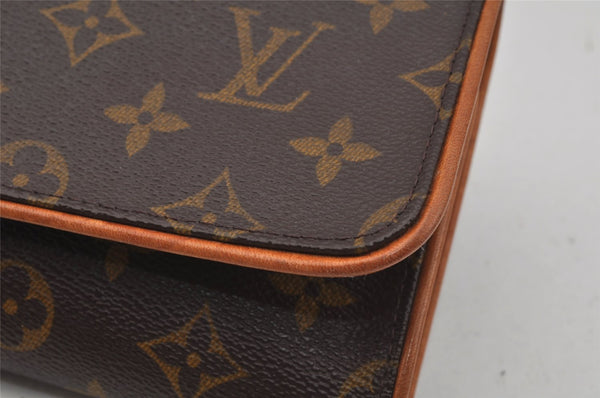 Authentic Louis Vuitton Monogram Pochette Twin GM Shoulder Bag M51852 LV 1681J