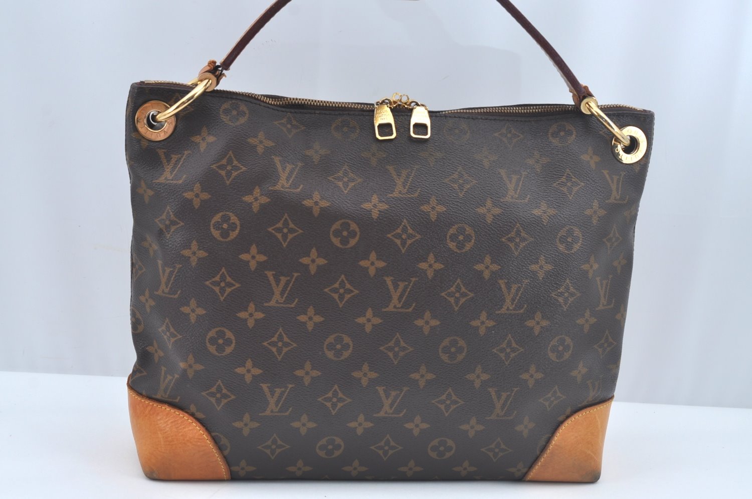 Authentic Louis Vuitton Monogram Berri PM Shoulder Hand Bag M41623 LV Junk 1682J