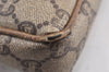 Authentic GUCCI GG Plus Clutch Hand Bag Purse GG PVC Leather Brown Junk 1682K