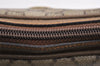 Authentic GUCCI GG Plus Clutch Hand Bag Purse GG PVC Leather Brown Junk 1682K