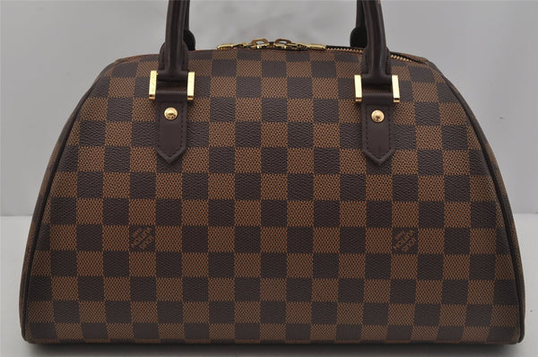 Authentic Louis Vuitton Damier Ribera MM Hand Boston Bag Purse N41434 LV 1683J