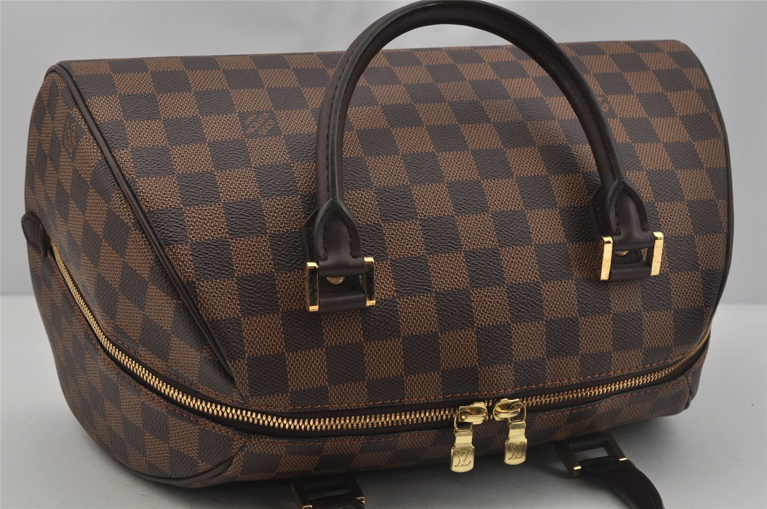 Authentic Louis Vuitton Damier Ribera MM Hand Boston Bag Purse N41434 LV 1683J