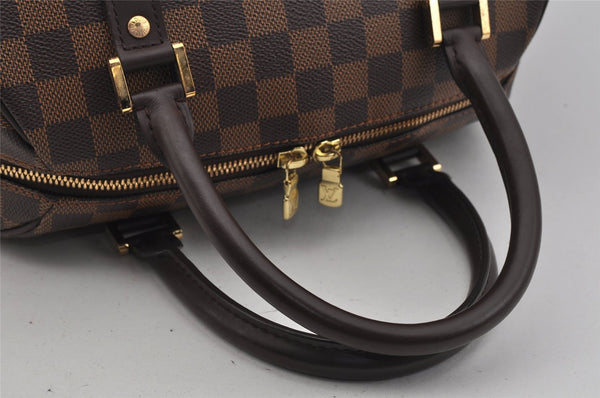 Authentic Louis Vuitton Damier Ribera MM Hand Boston Bag Purse N41434 LV 1683J