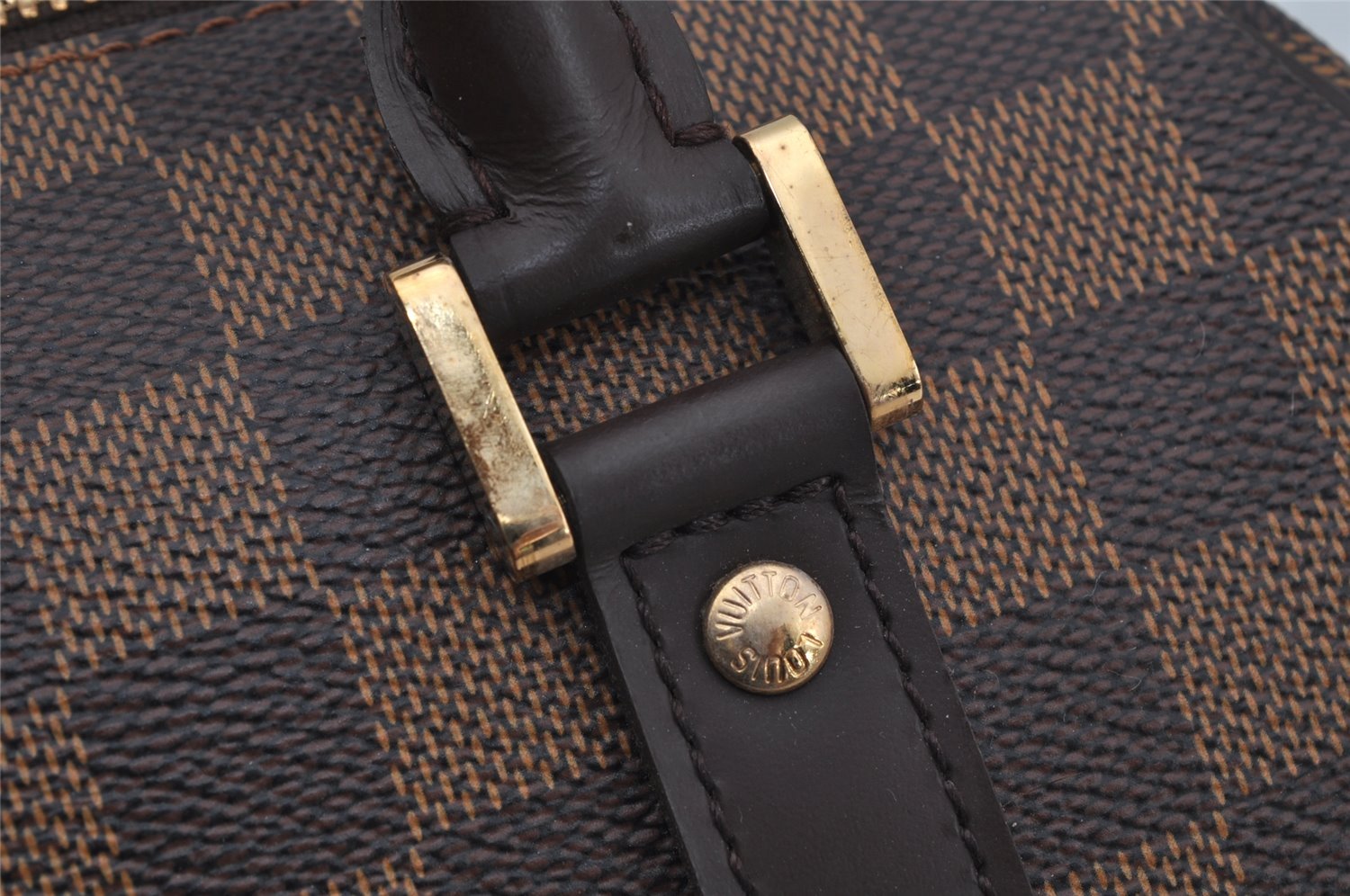 Authentic Louis Vuitton Damier Ribera MM Hand Boston Bag Purse N41434 LV 1683J