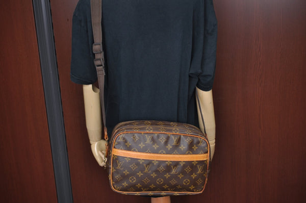 Authentic Louis Vuitton Monogram Reporter PM Shoulder Cross Bag M45254 LV 1684J