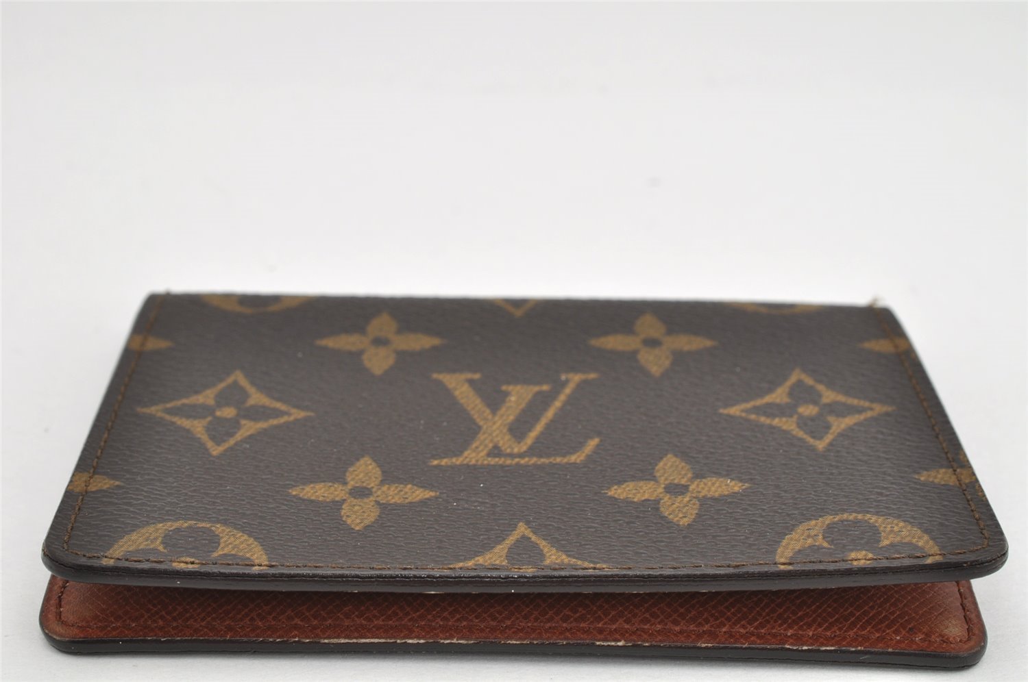 Authentic Louis Vuitton Monogram Porte 2 Cartes Vertical M60533 Pass Case 1684K