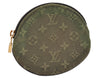 Authentic Louis Vuitton Monogram Mini Porte Monnaie Rond Coin Purse Green 1686K